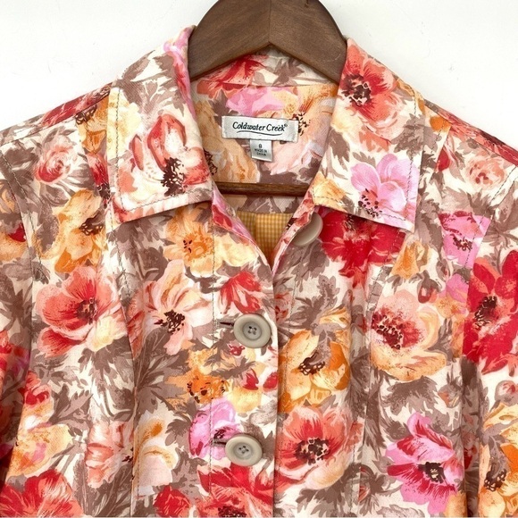 Coldwater Creek  jacket in a cotton blend, floral print - Picture 3 of 14